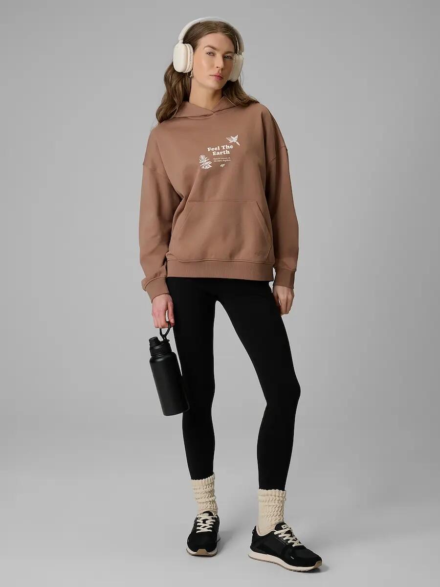 Bluza dresowa loose z kapturem damska 4F 4FRSS26TSWSF2836 7/7
