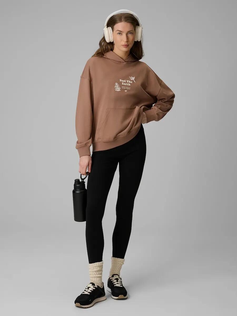 Bluza dresowa loose z kapturem damska 4F 4FRSS26TSWSF2836 4/7