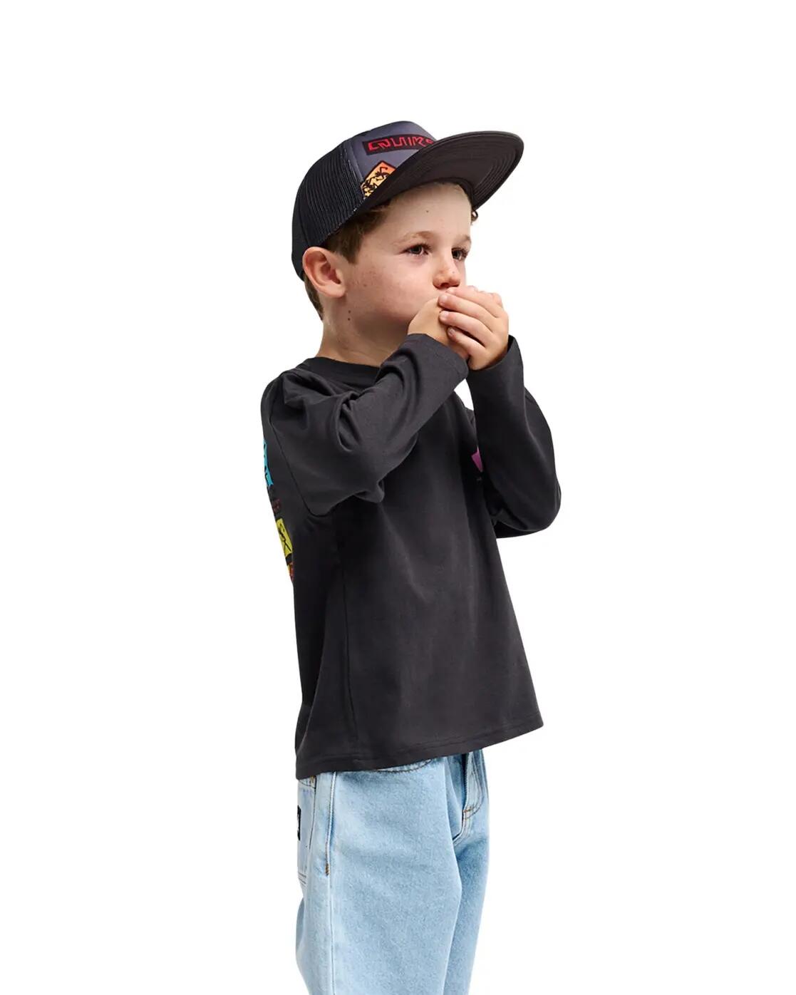 Camiseta de manga larga KINGPIN Negro Niño 3/4