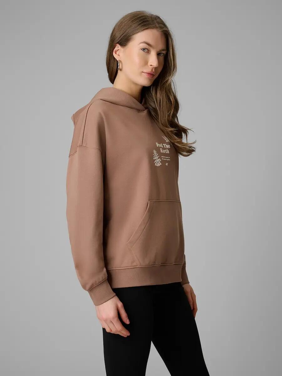 Bluza dresowa loose z kapturem damska 4F 4FRSS26TSWSF2836 3/7