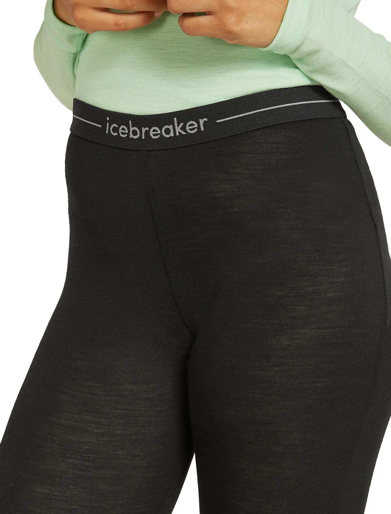 Calça legging térmica feminina Icebreaker 175 EVERYDAY preta tamanho XS 4/6