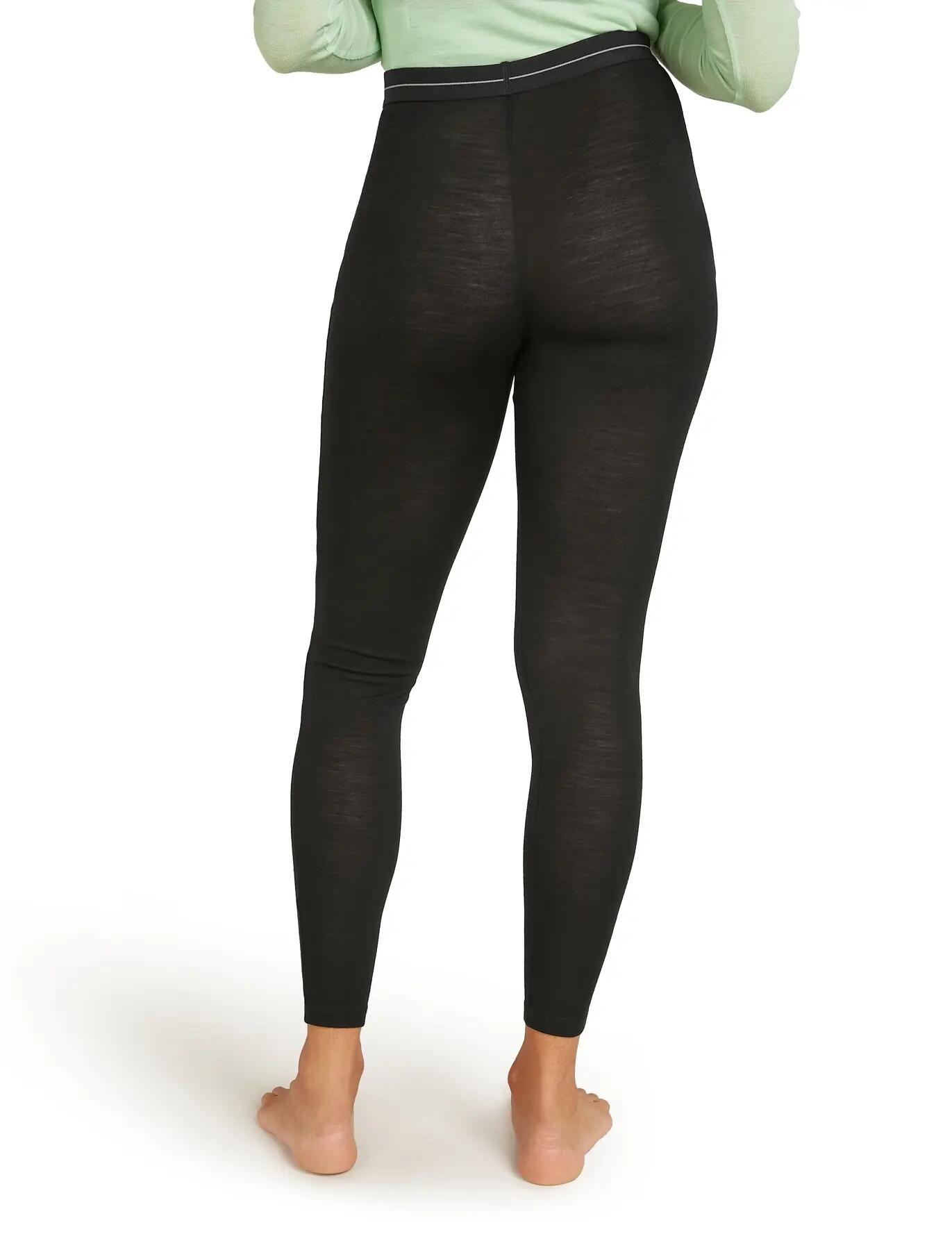 Calça legging térmica feminina Icebreaker 175 EVERYDAY preta tamanho XS 3/6