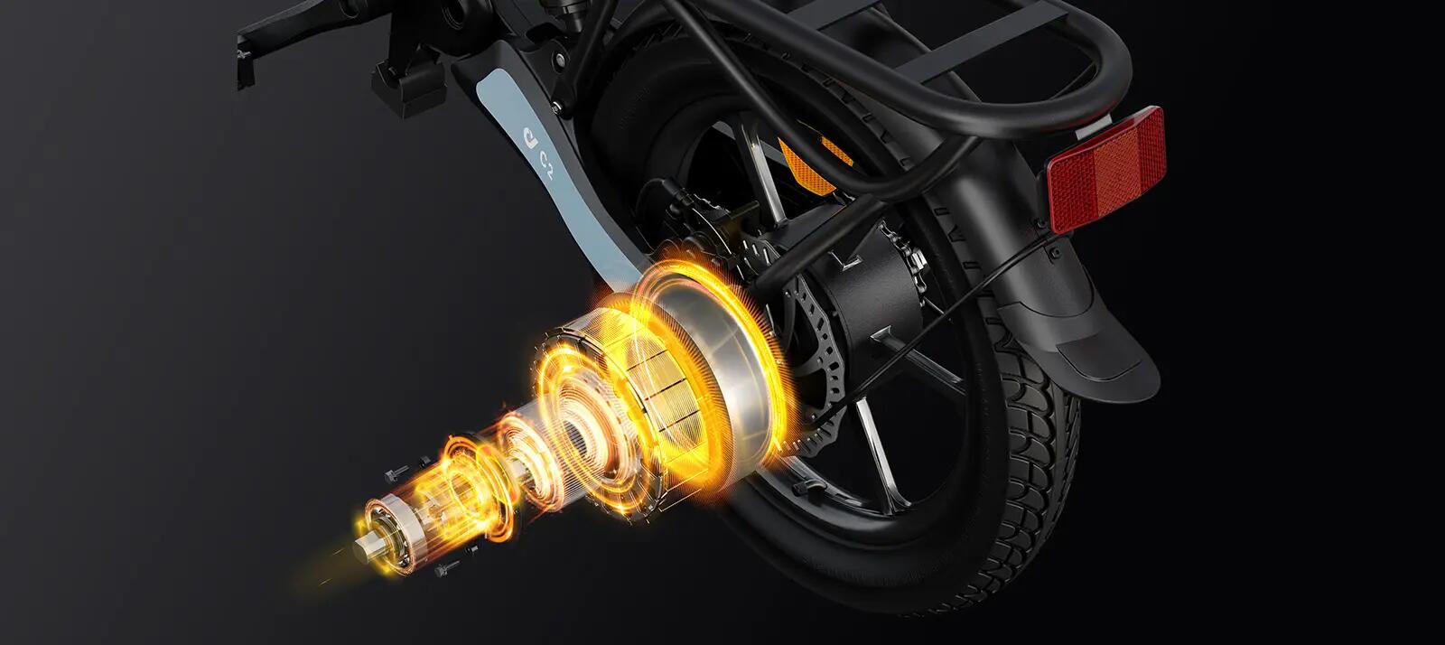 DYU C2 bicicletă electrică pliabilă, motor 250W, autonomie 60 km 10/10