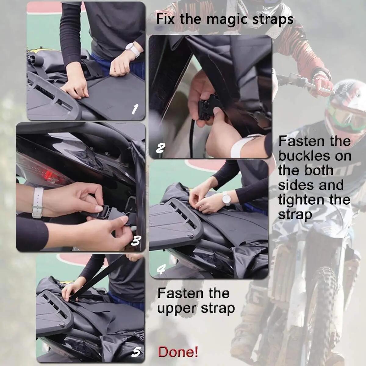 Wasserdichte Motorrad-Satteltaschen 2x31L mit Klettverschluss & Schnalle 6/6