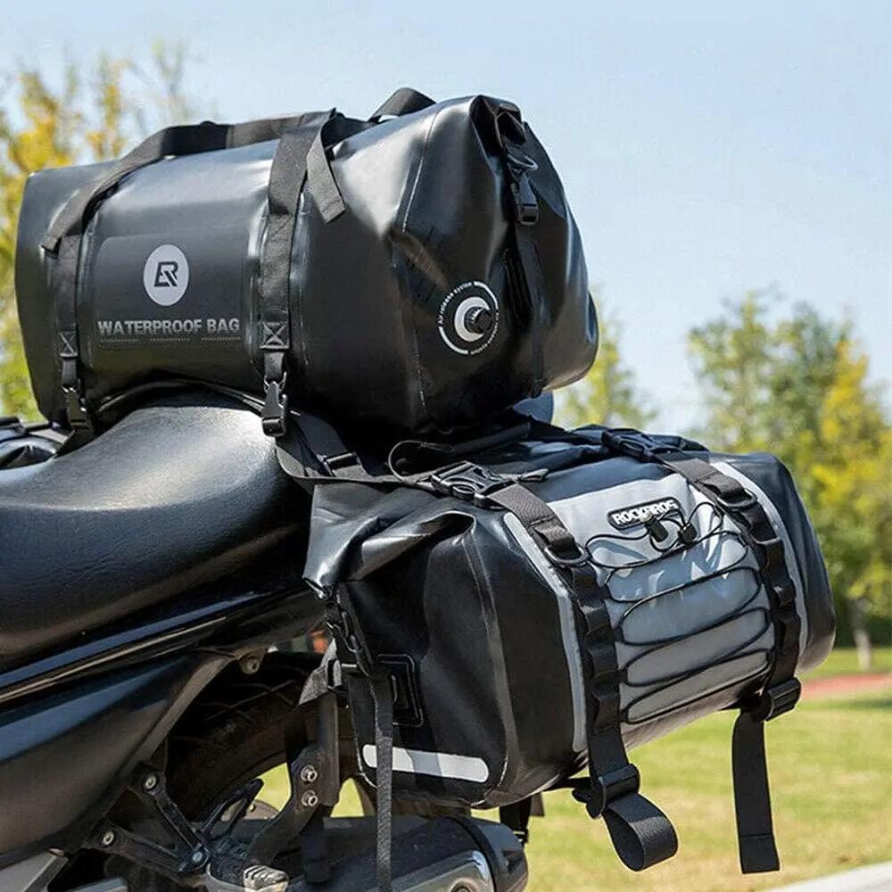 Wasserdichte Motorrad-Satteltaschen 2x31L mit Klettverschluss & Schnalle 4/6