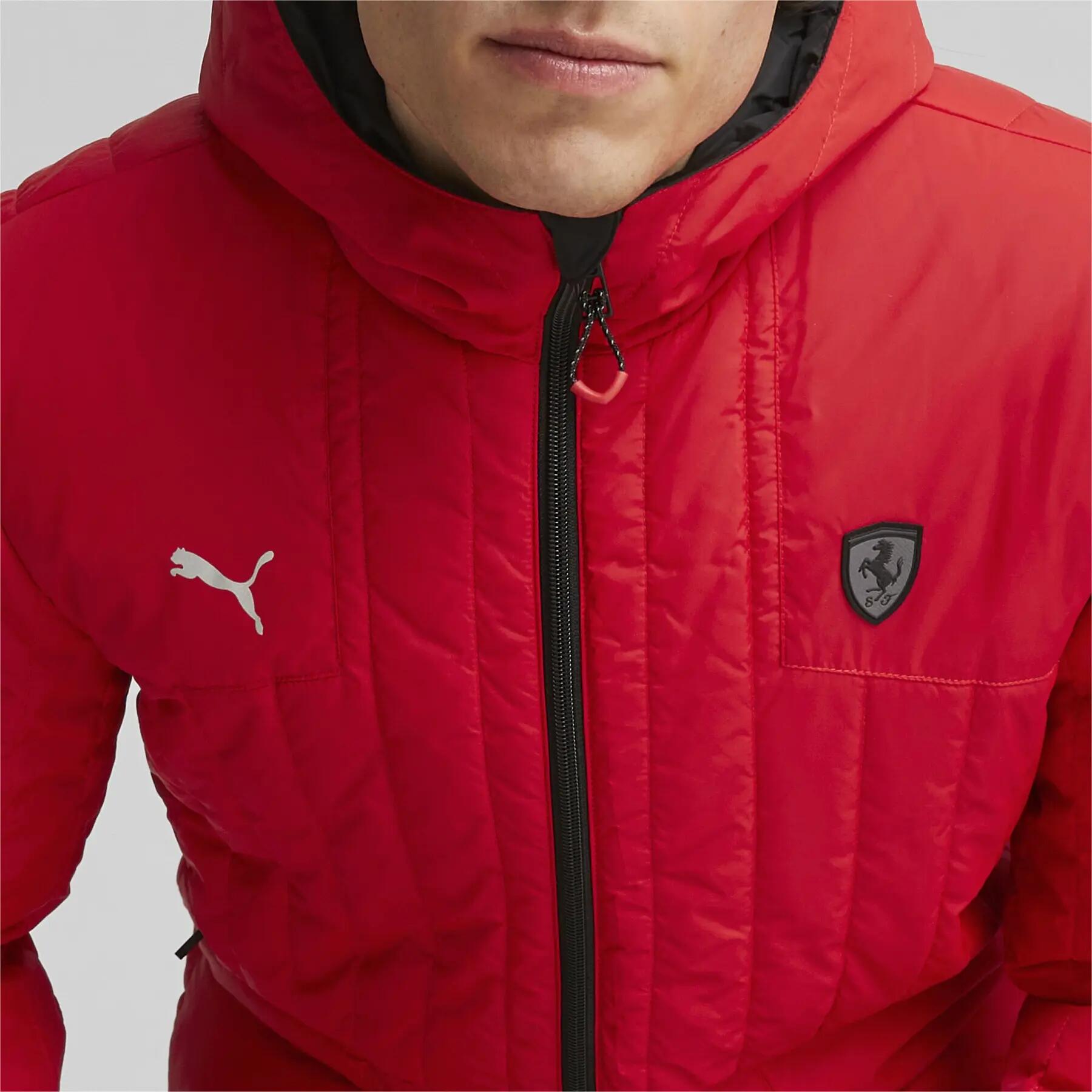 Jaqueta masculina Puma FERRARI STYLE REVERSIBLE com capuz, preta, 62097801 r M 4/8