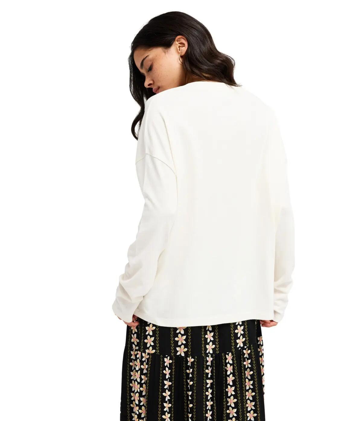 Camiseta de manga larga de gran tamaño SPORT IS DEEP Blanco Mujer 2/4