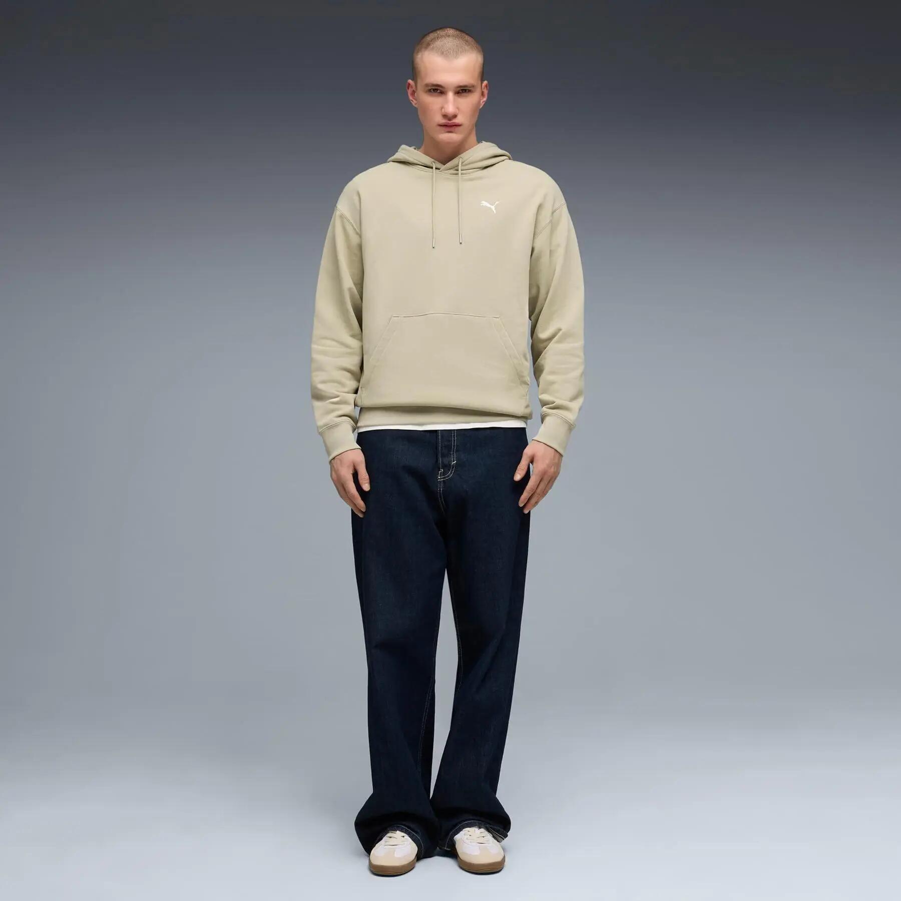 Moletom masculino Puma WARDROBE ESS RELAXED TR bege tamanho P 5/5