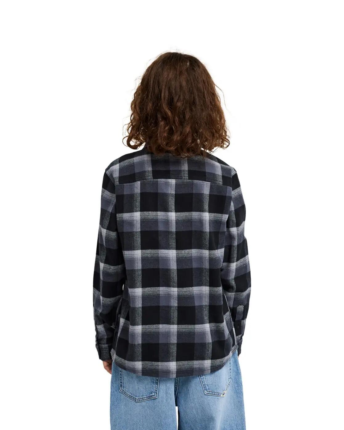 Chemise manches longues MOTHERFLY PLAID Noir Garçon 2/4