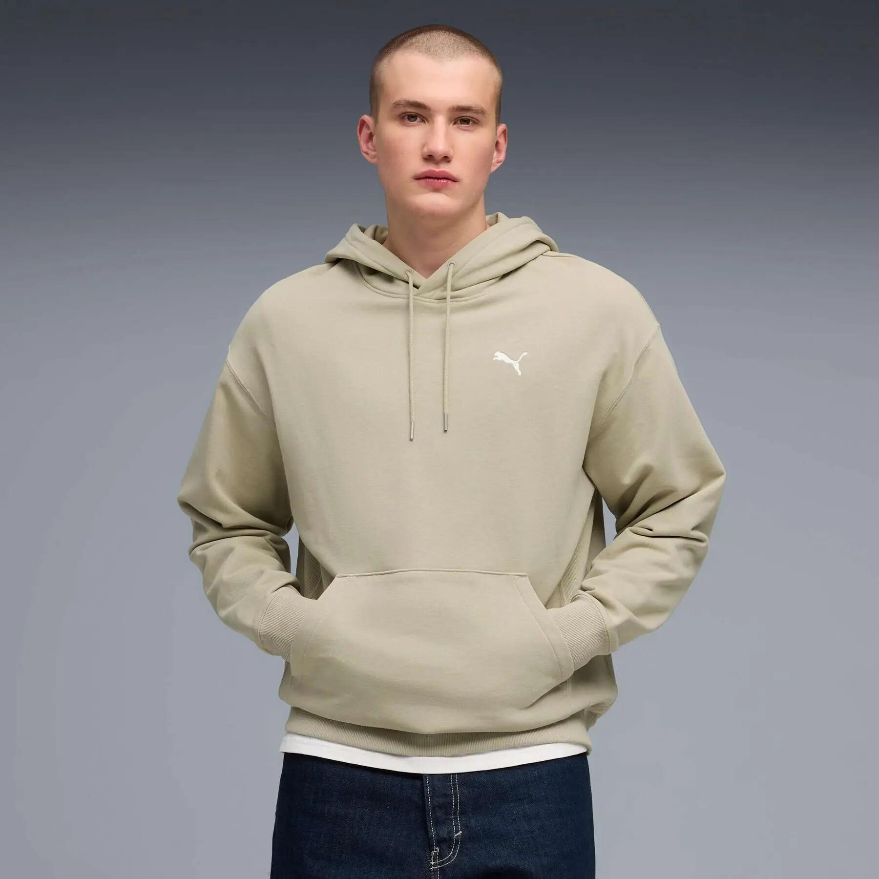 Moletom masculino Puma WARDROBE ESS RELAXED TR bege tamanho P 3/5