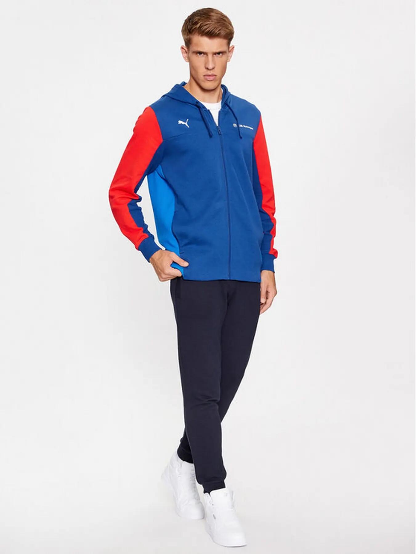 Moletom com capuz masculino Puma BMW MMS HDD azul tamanho P 7/8