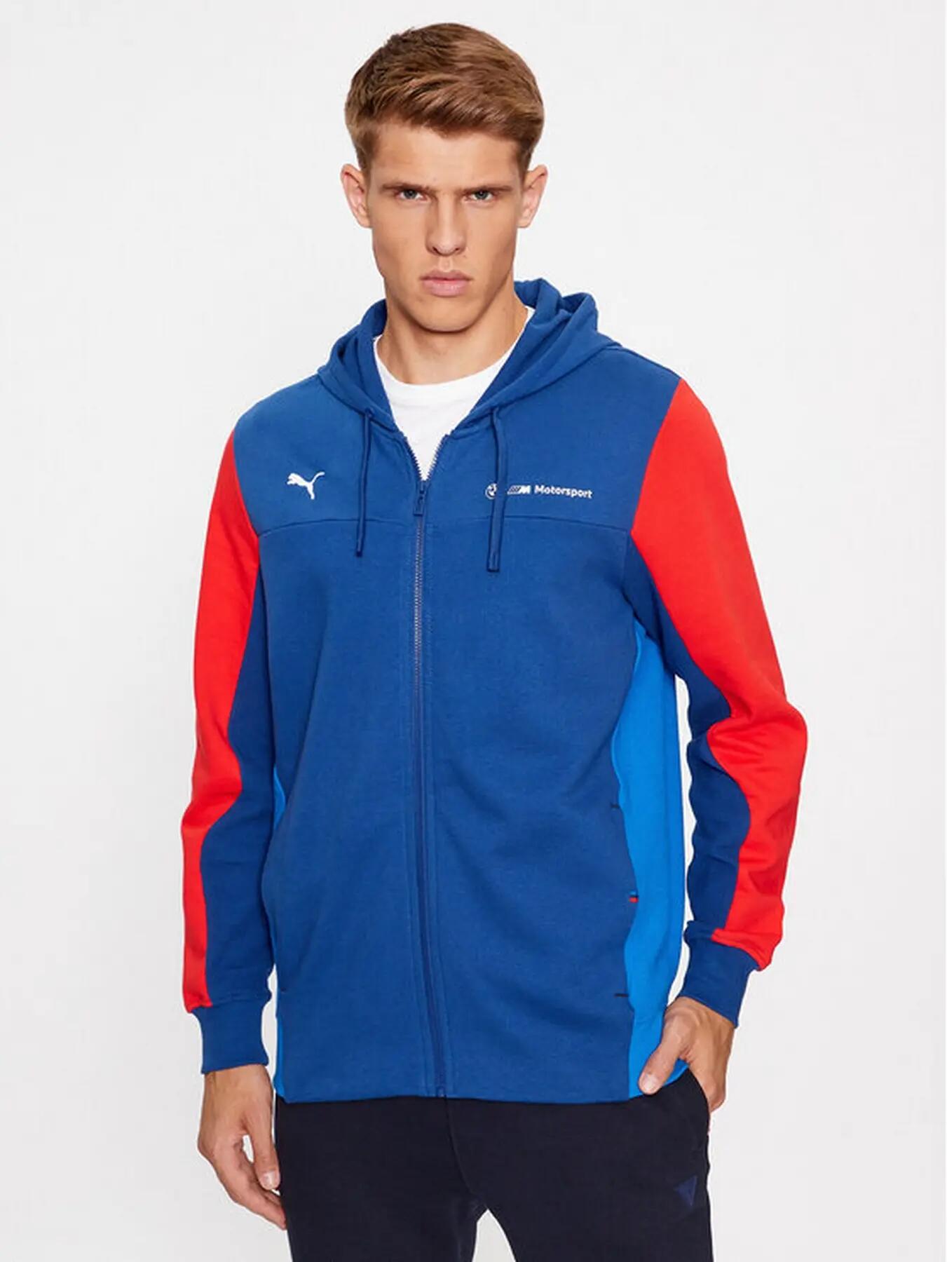 Moletom com capuz masculino Puma BMW MMS HDD azul tamanho P 3/8