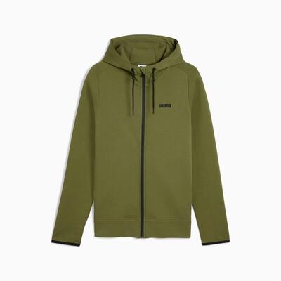 Puma spacer fz hoodie voor heren, groen, maat s
