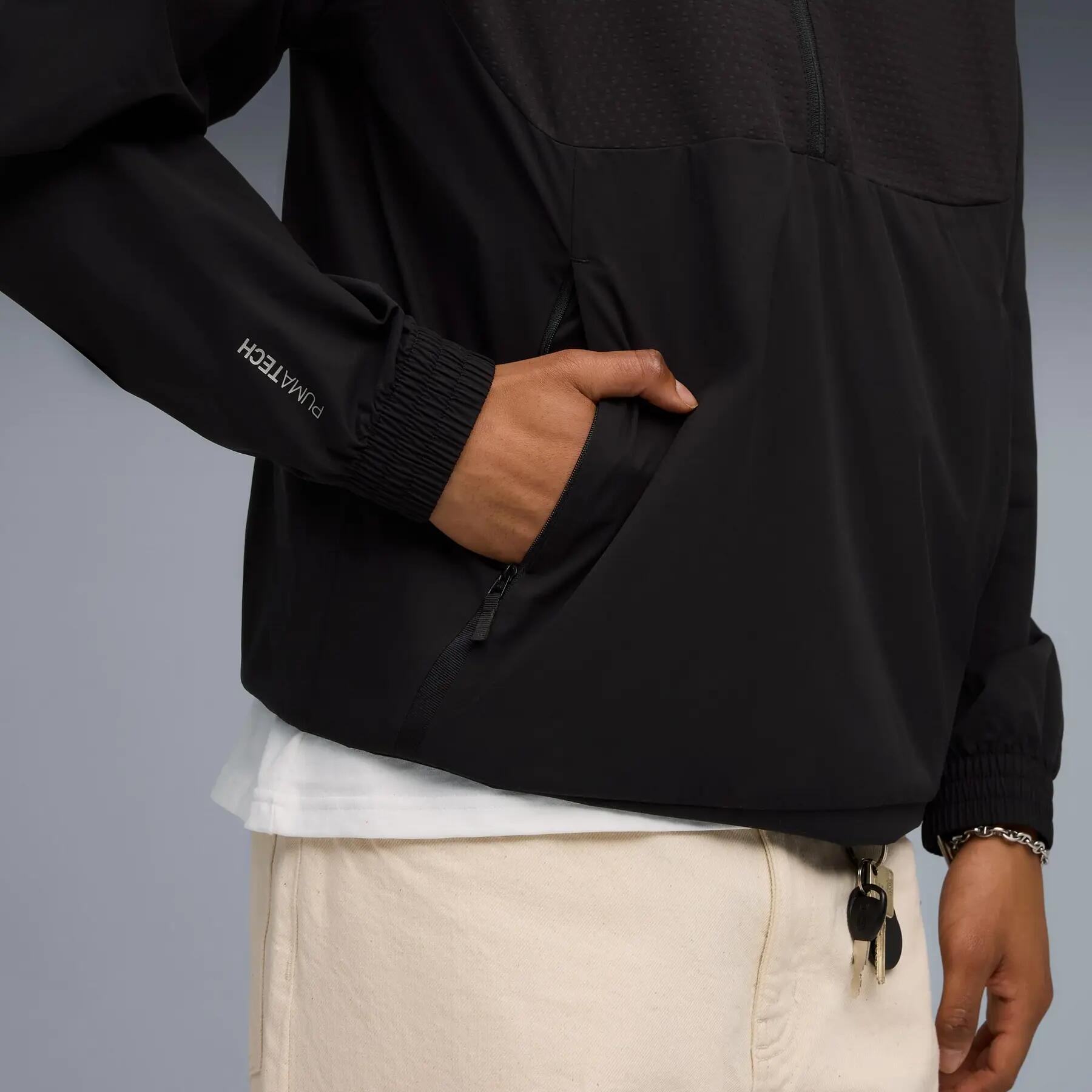 Felpa da uomo Puma PUMATECH MATERIAL MIX RELAXED HZ nera, taglia XXL 4/7