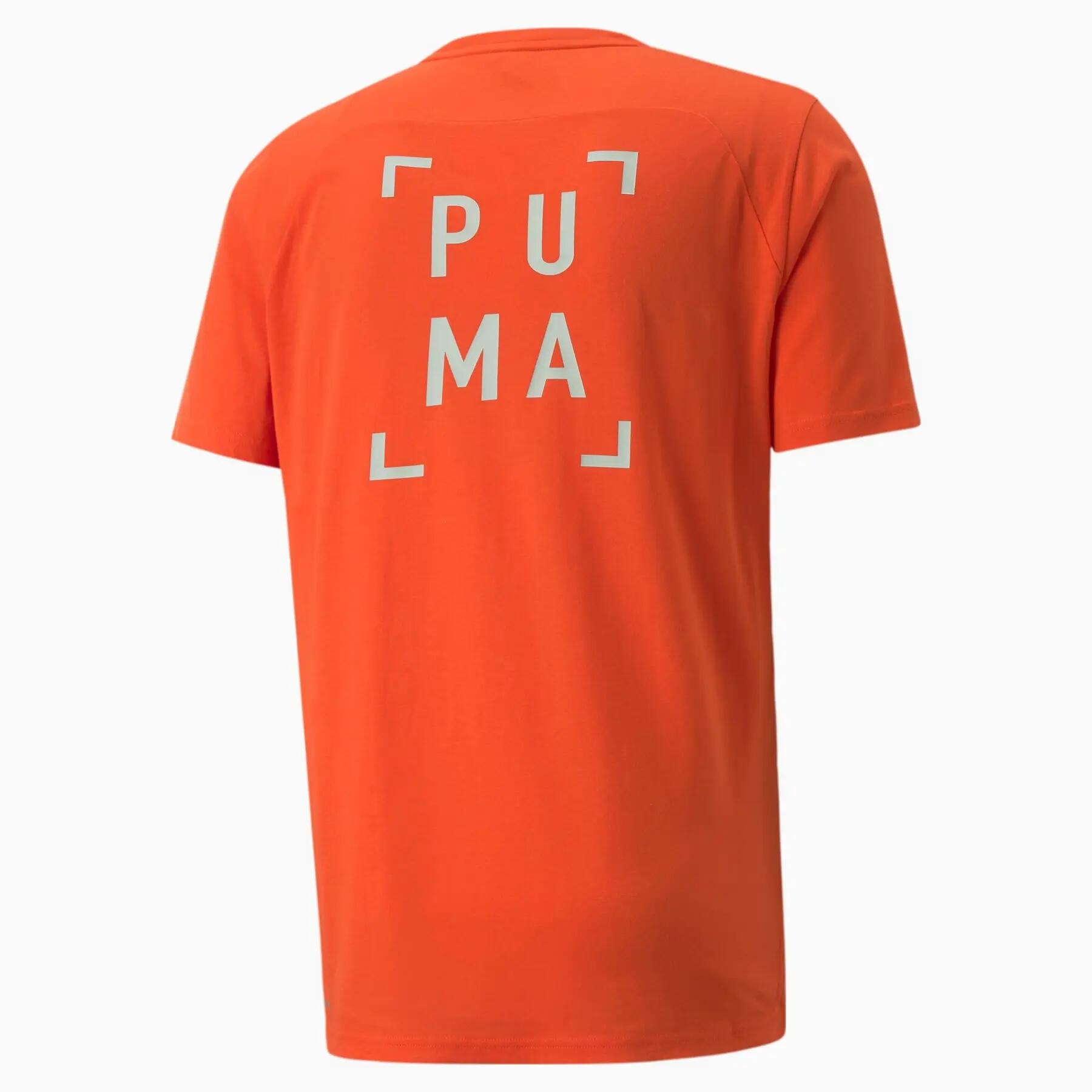 Puma TRAIN LOGO heren trainingsshirt oranje 52153725 maat XL 2/6