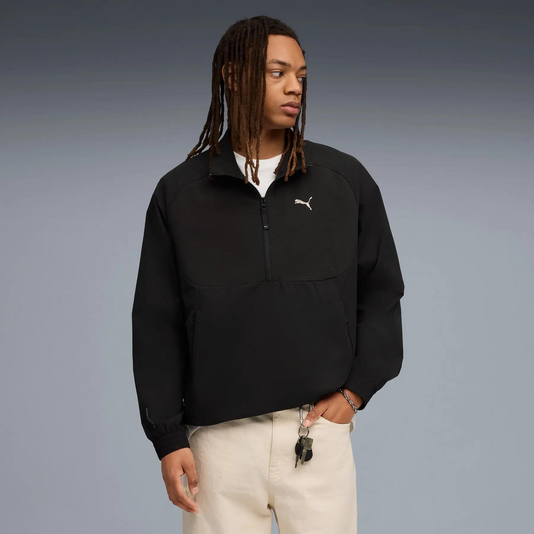 Felpa da uomo Puma PUMATECH MATERIAL MIX RELAXED HZ nera, taglia XXL 3/7