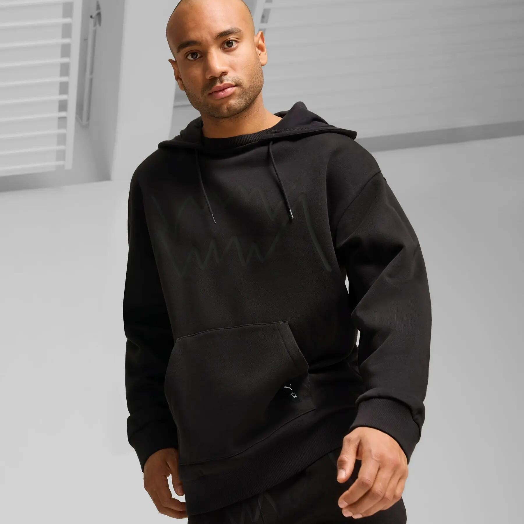 Moletom com capuz masculino Puma JAWS CORE 2.0, preto, tamanho P 3/7