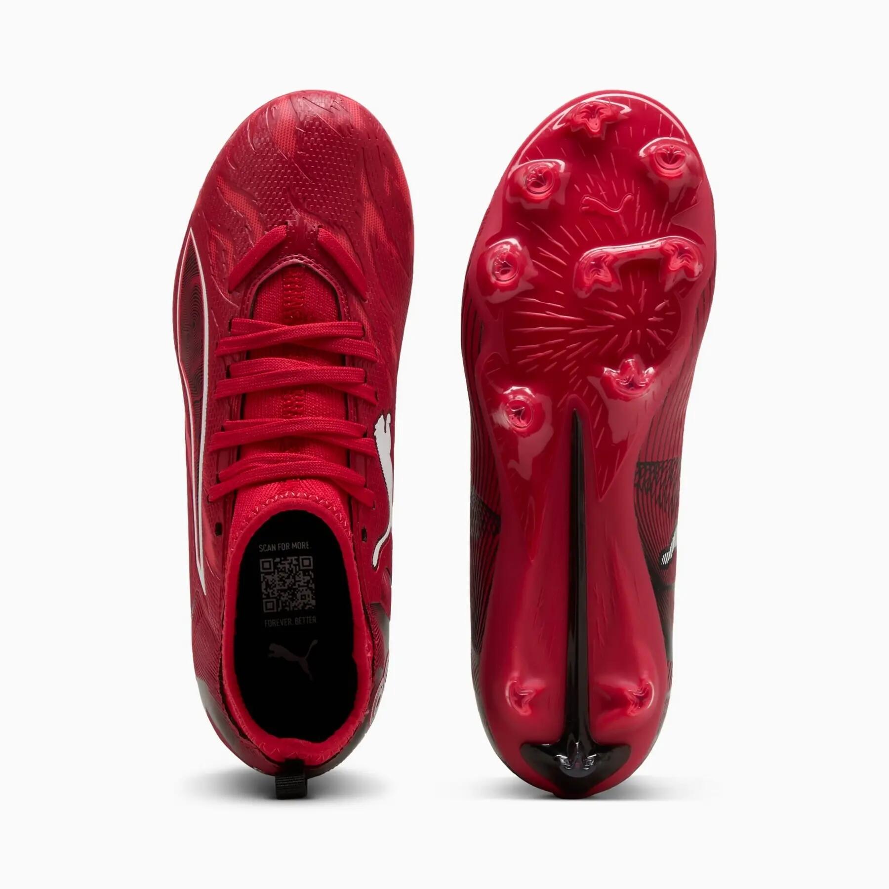 Scarpe da calcio per ragazzi Puma ULTRA 6 MATCH CP FG/AG JR rosse 10878201 r 37 3/7