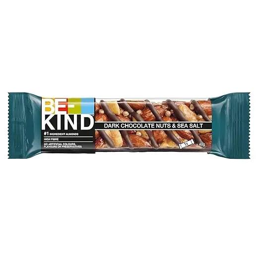 BE-KIND Dark Chocolate Nuts & SeaSalt 10x3x30g Riegel für unterwegs & Training 2/4