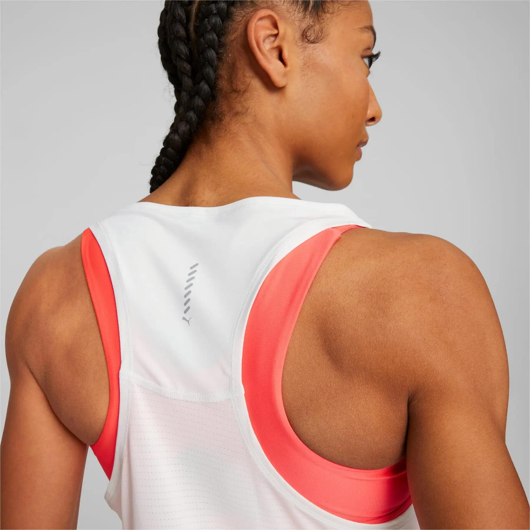 Regata feminina Puma RUN CLOUDSPUN branca 52405302 tamanho XS 5/7