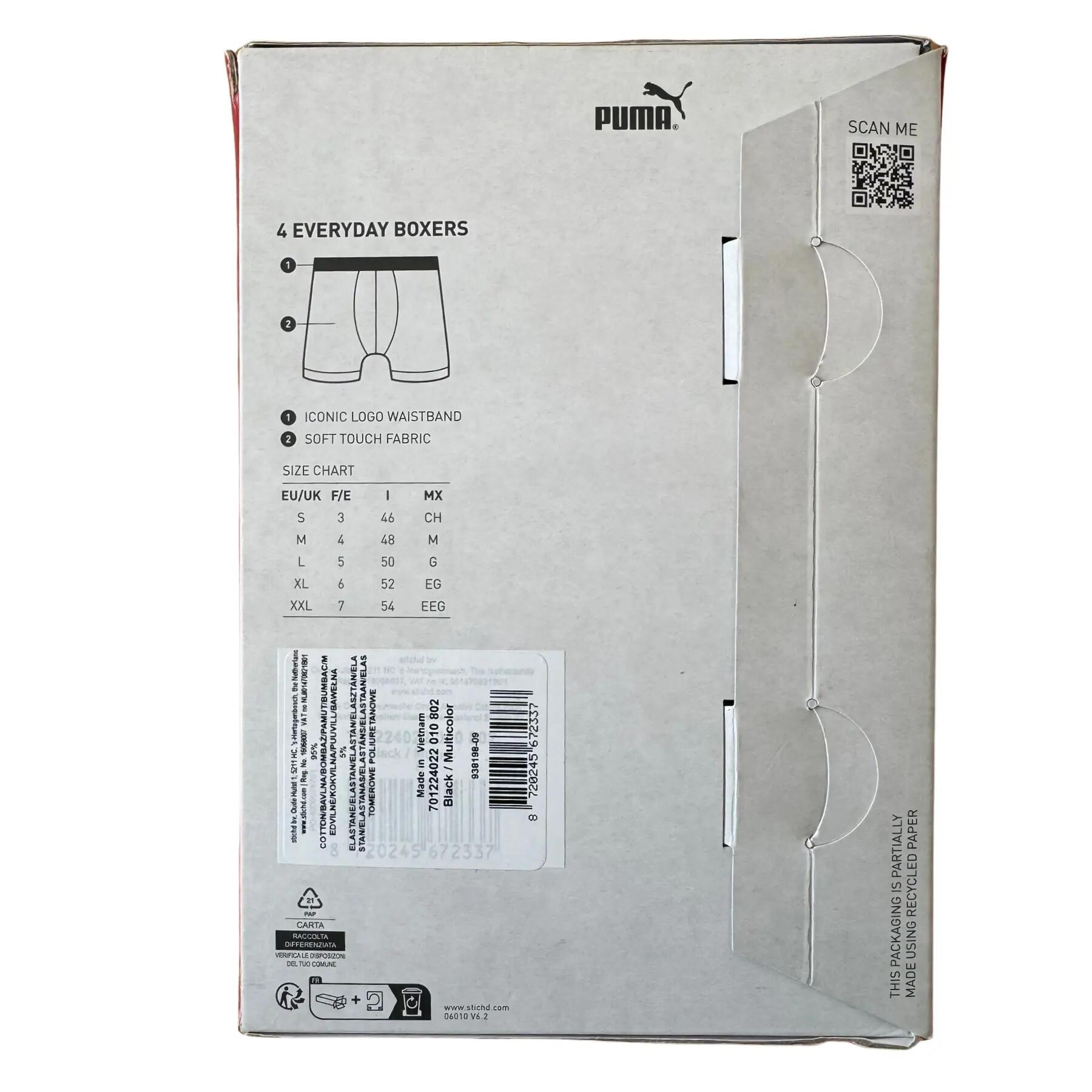 Puma BASIC 4er-Pack Herren-Boxershorts 2/3