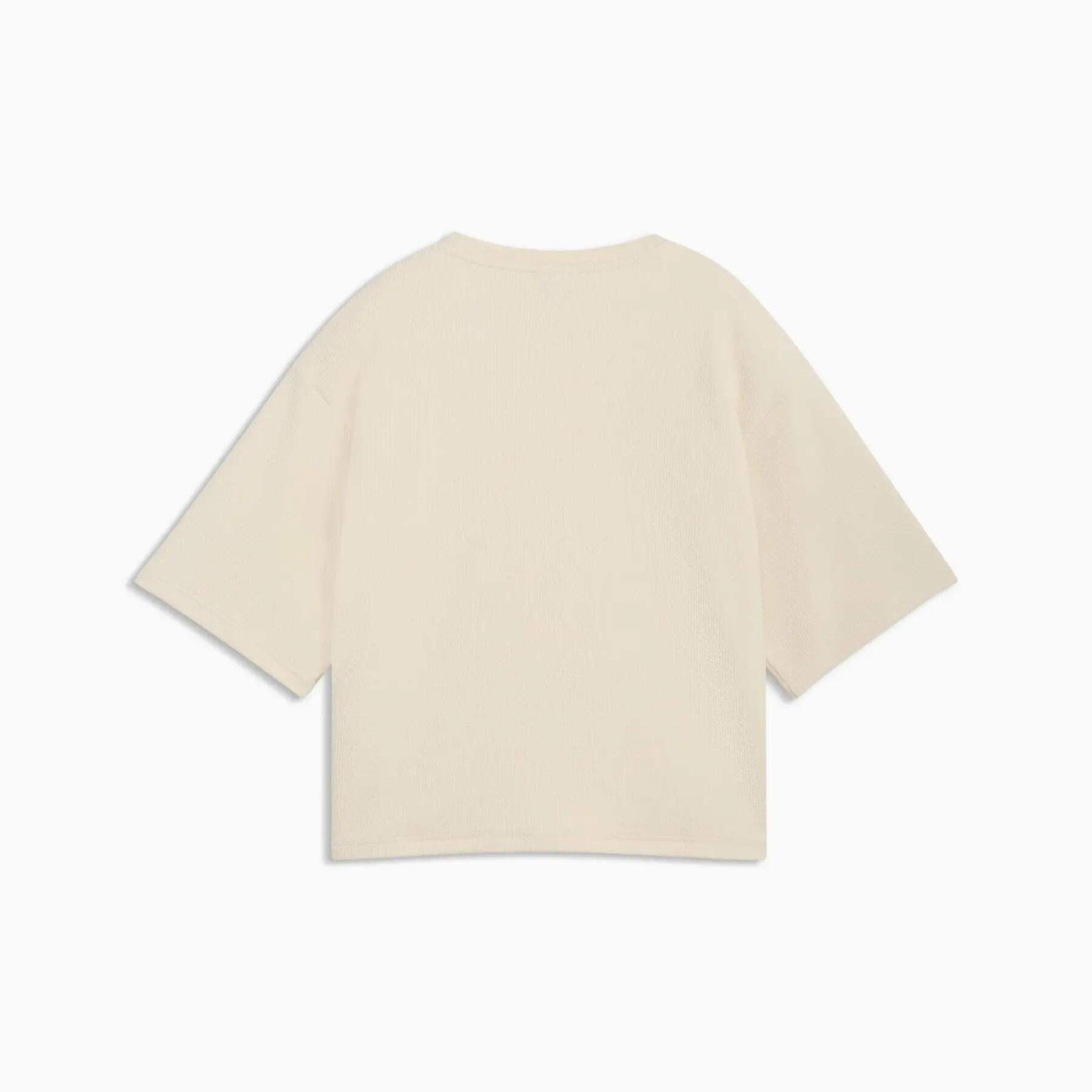 Puma ESS ELEVATED RELAXED dames T-shirt beige 69181387 r S 2/5