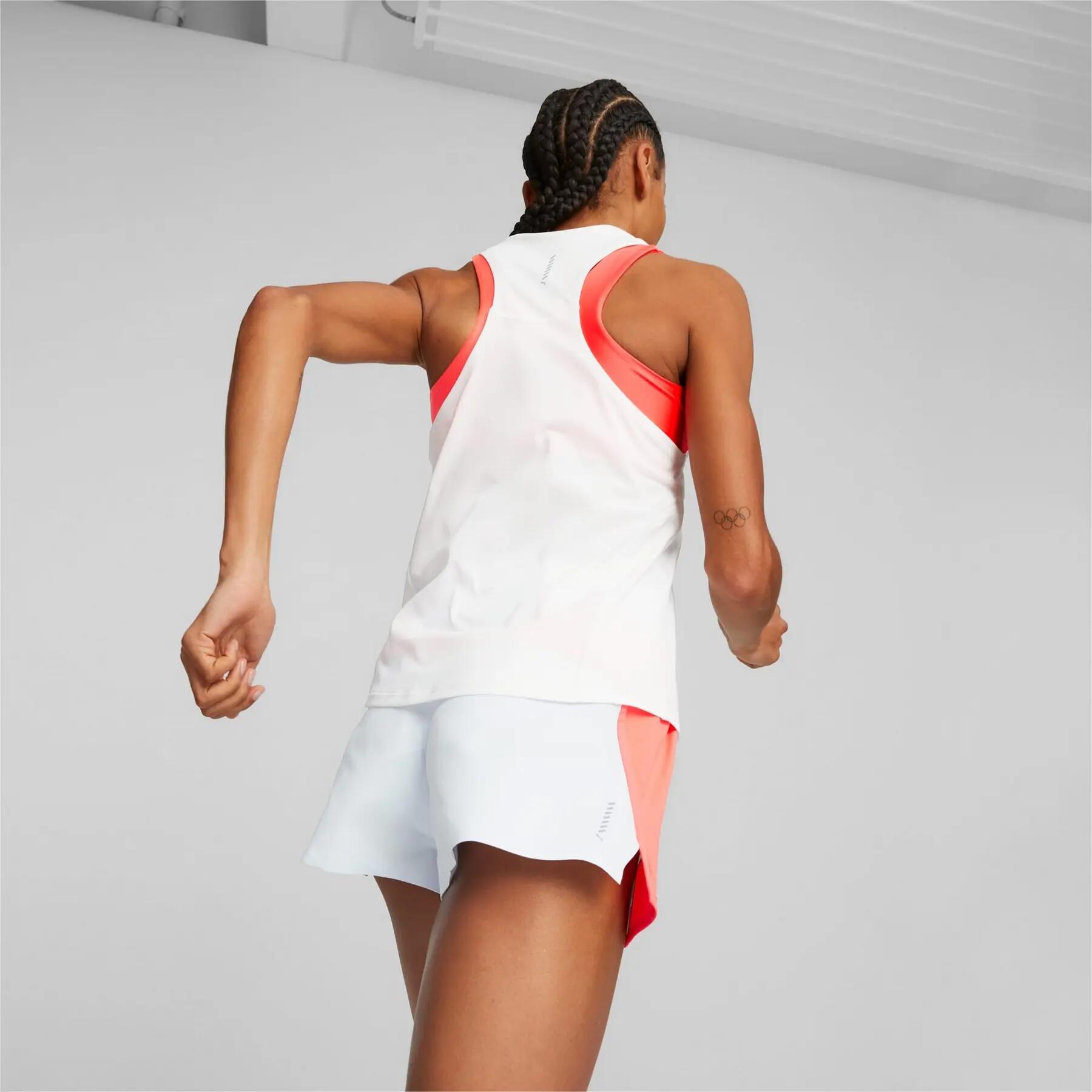 Regata feminina Puma RUN CLOUDSPUN branca 52405302 tamanho XS 4/7