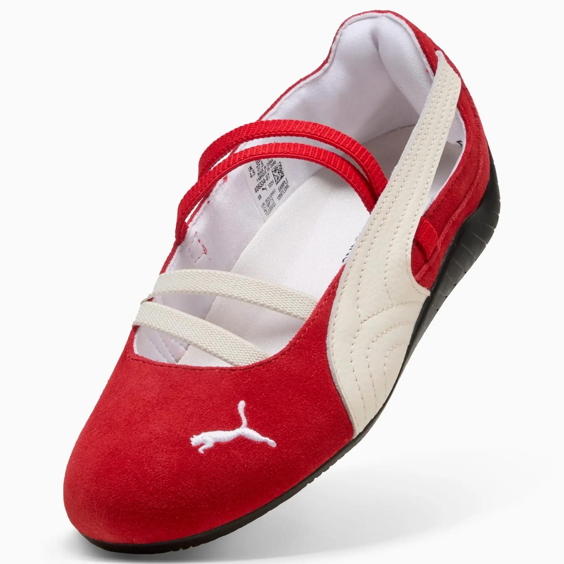 Sapatilhas de ballet femininas Puma SPEEDCAT vermelhas 40633407 tamanho 37 5/7