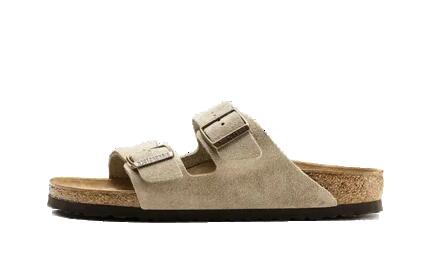 Sandalias - Dos tiras, serraje - Arizona - Taupe