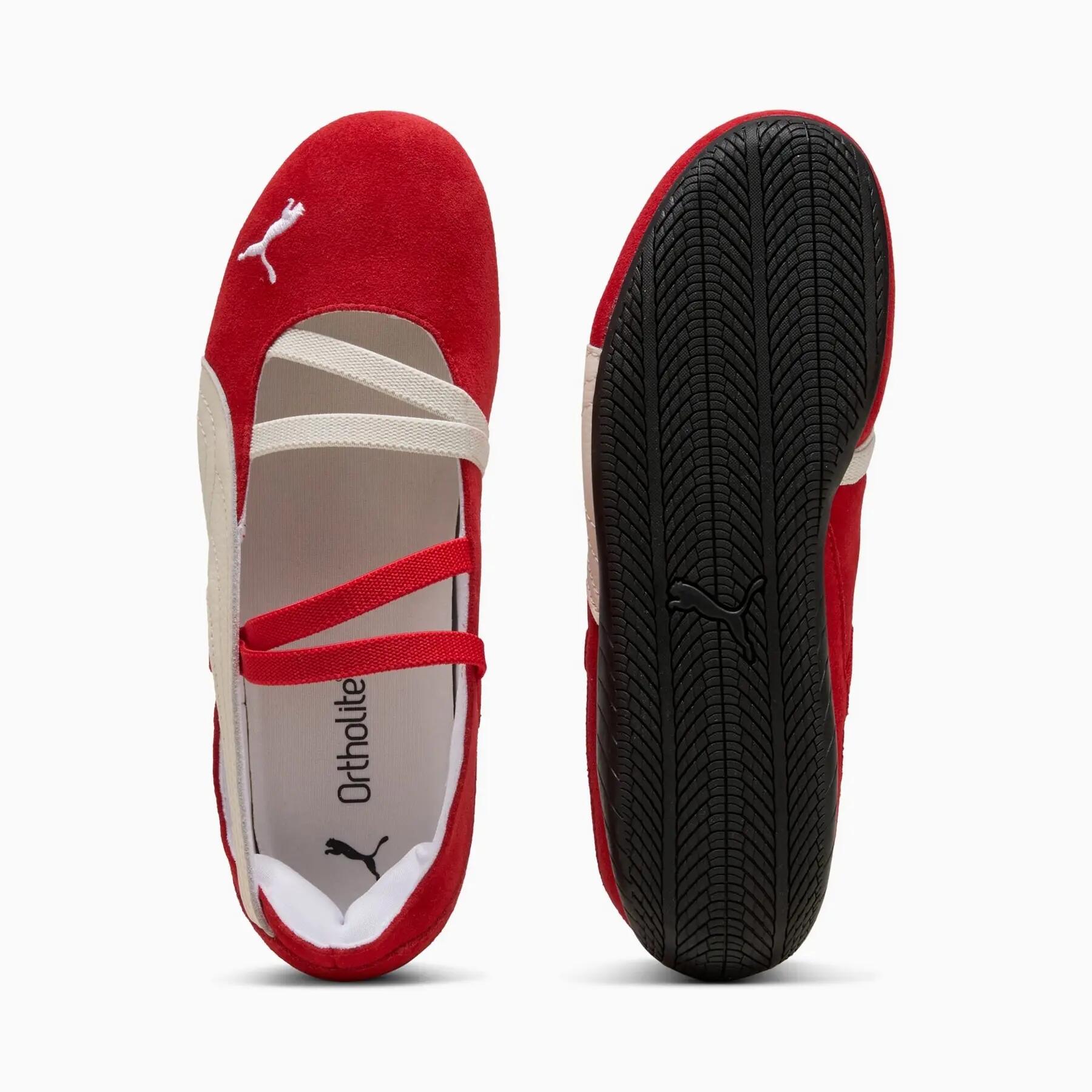 Sapatilhas de ballet femininas Puma SPEEDCAT vermelhas 40633407 tamanho 37 3/7