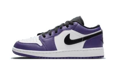 Scarpe - basket - unisex - air jordan 1 low - court purple/black