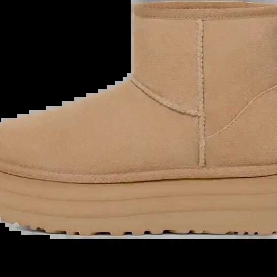 Women - Platform boot - Suede, UGGplush™ - Mini - Mustard