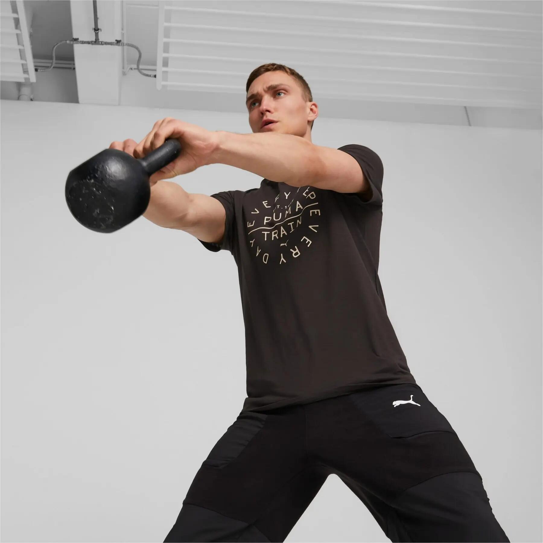 Puma S GRAPHIC EMBLEM heren trainingsshirt zwart 52419751 r S 3/5