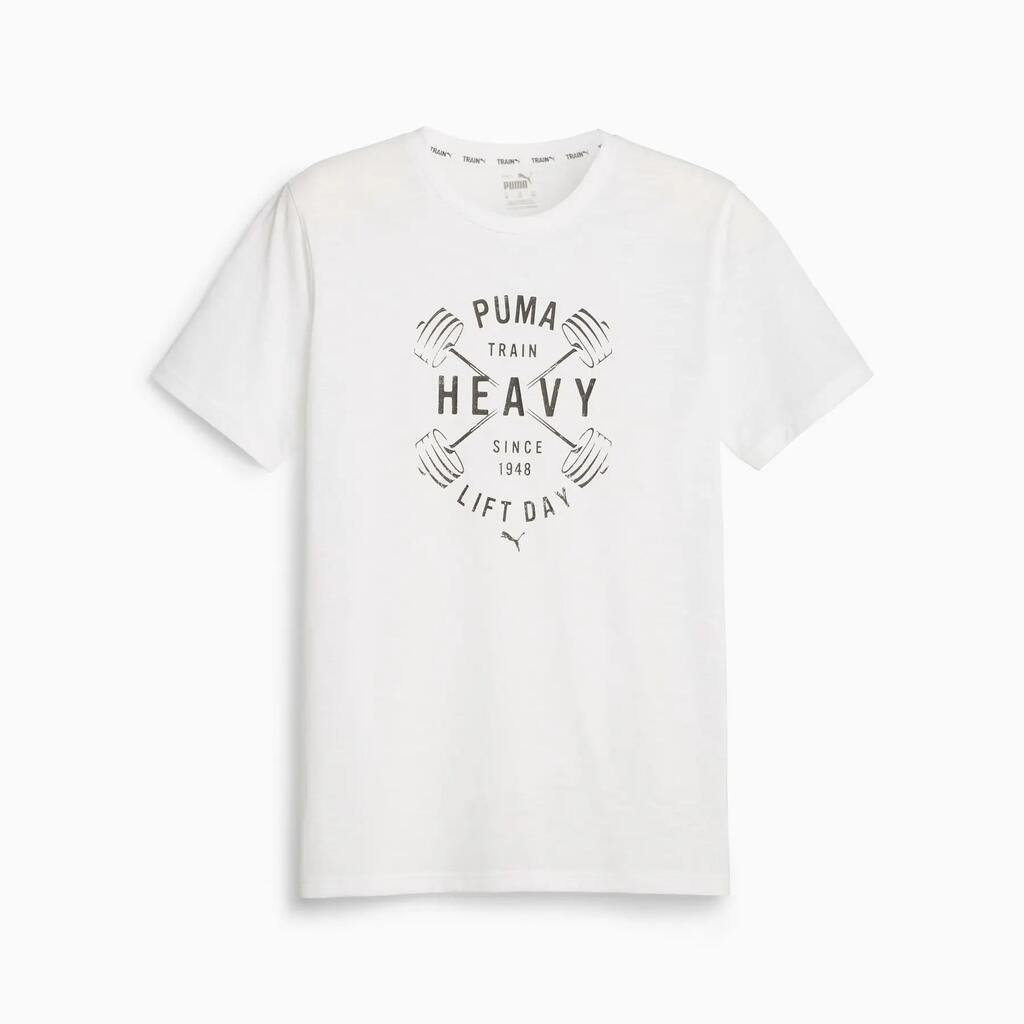 Puma S GRAPHIC EMBLEM men's training shirt white 52419702 r M