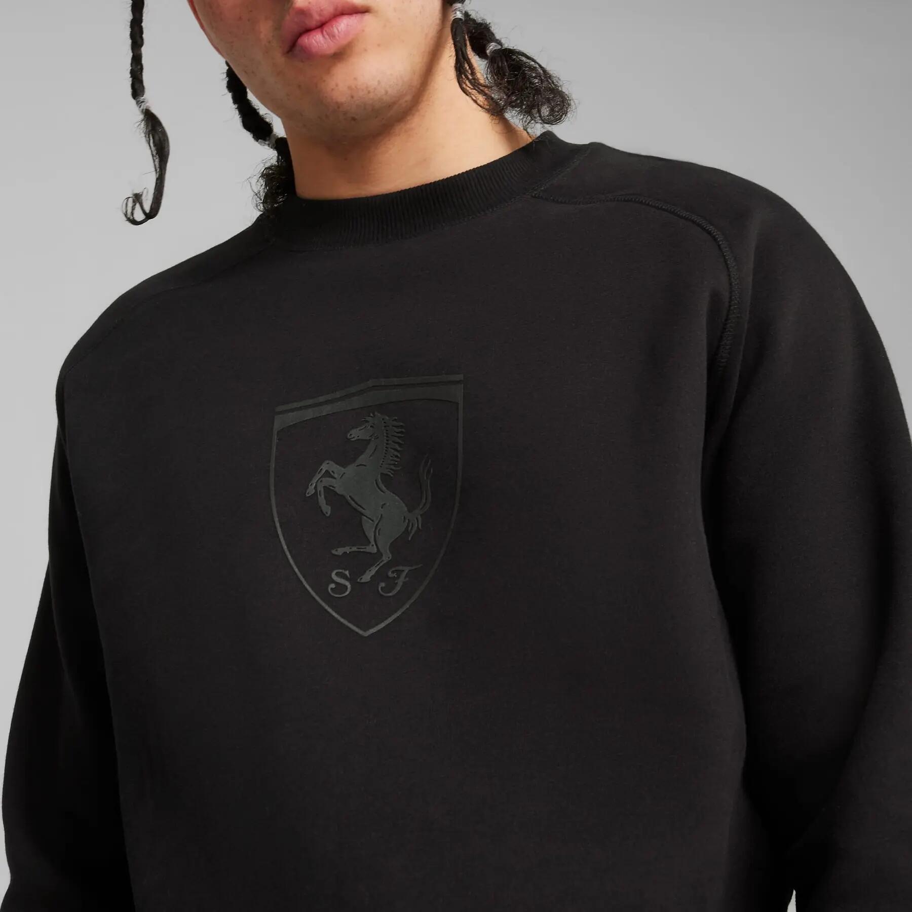 Moletom esportivo masculino Puma FERRARI RACE BIG SHIELD CREW 4/7