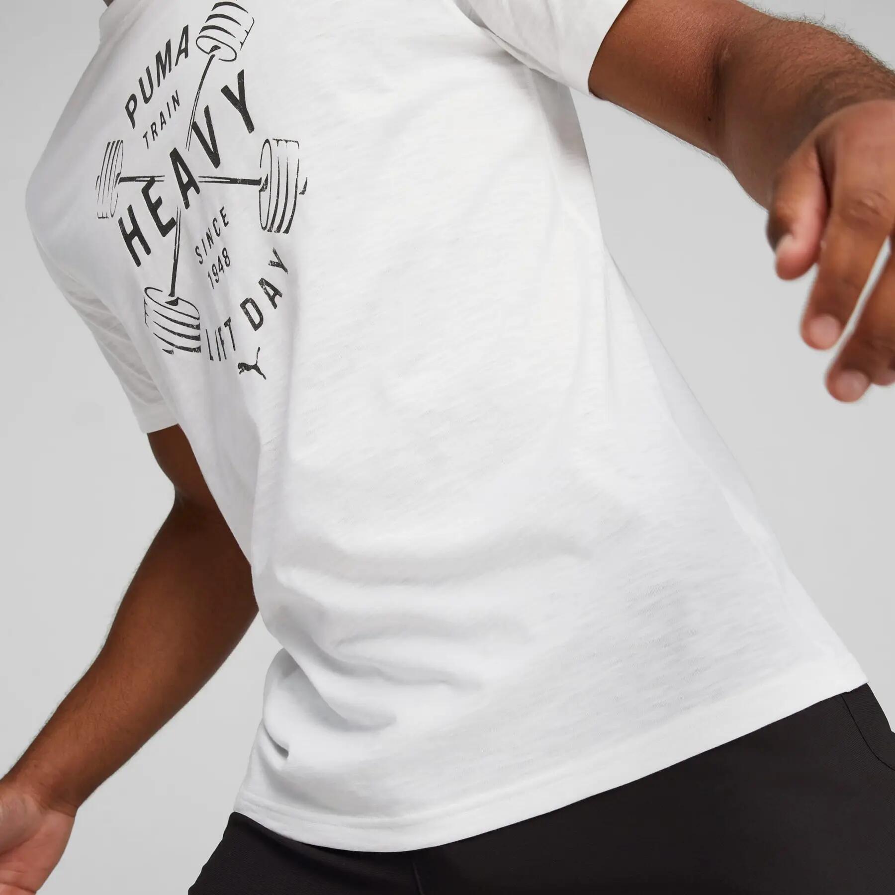 Puma S GRAPHIC EMBLEM heren trainingsshirt wit 52419702 r M 7/7