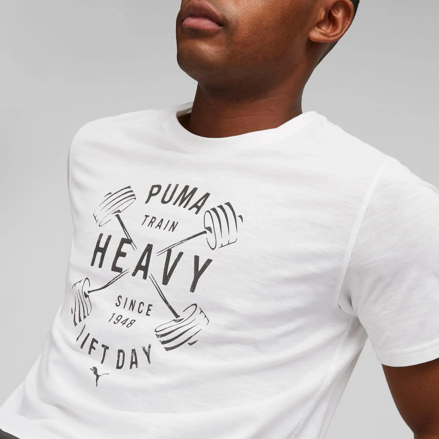 Puma S GRAPHIC EMBLEM heren trainingsshirt wit 52419702 r M 4/7