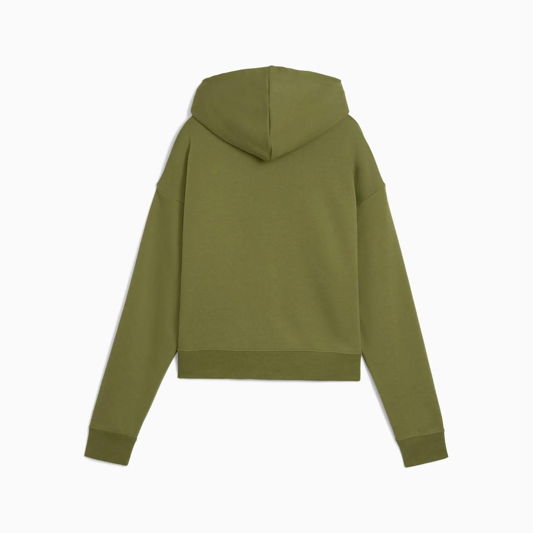 Felpa corta da donna Puma ELEVATED GRAPHIC CROPPED TR verde 68950022 r M 2/2