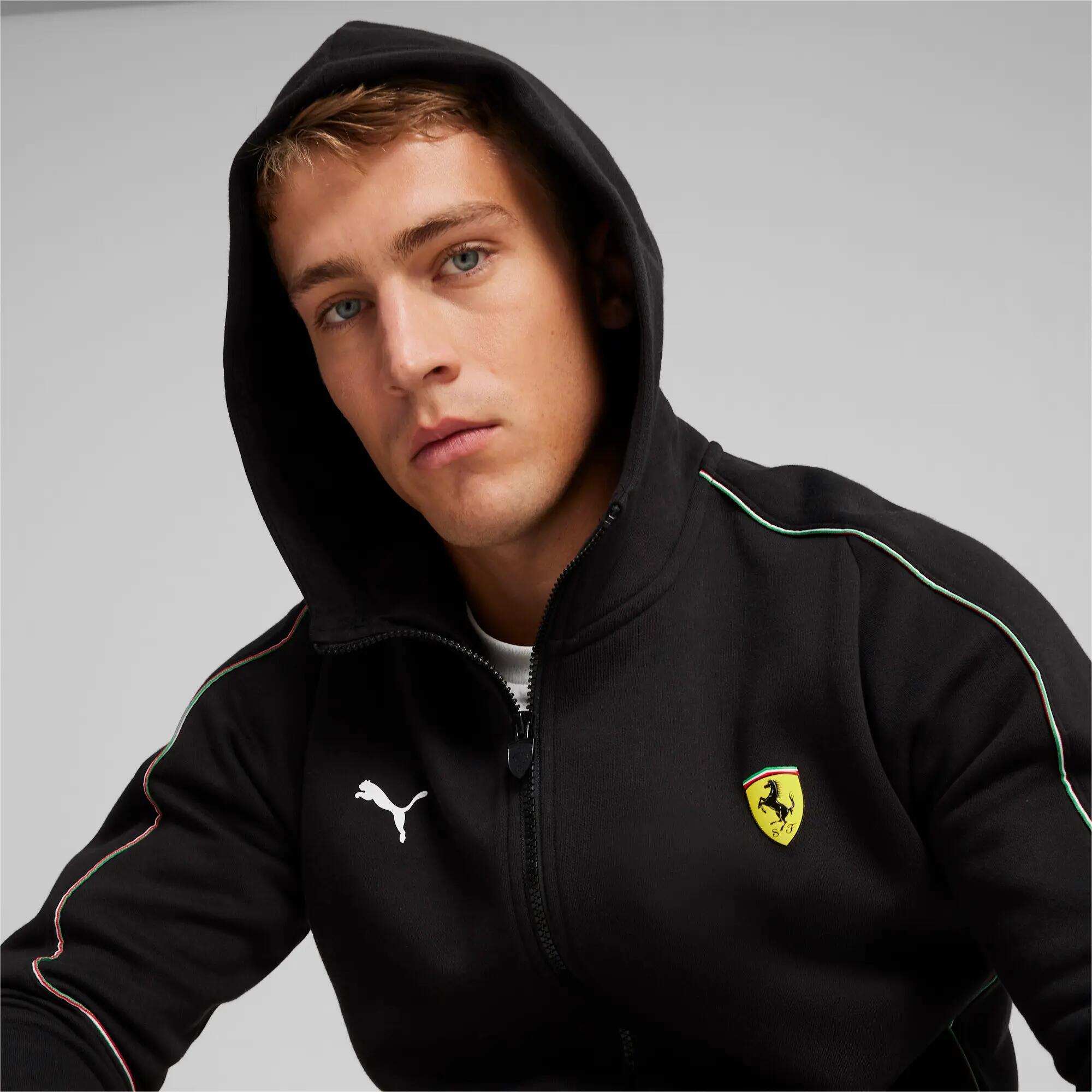 Felpa con cappuccio da uomo Puma FERRARI RACE nera, taglia S 4/8