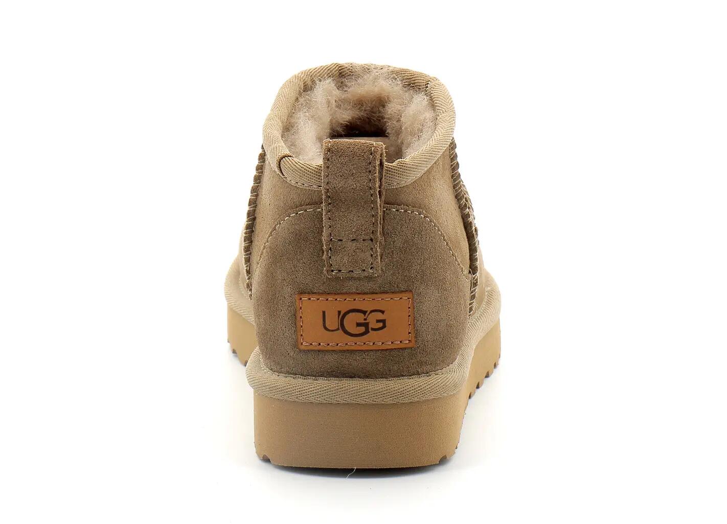 Shoes - City - Leather boots - Velour/nubuck, Classic Ultra Mini - Olive 4/5