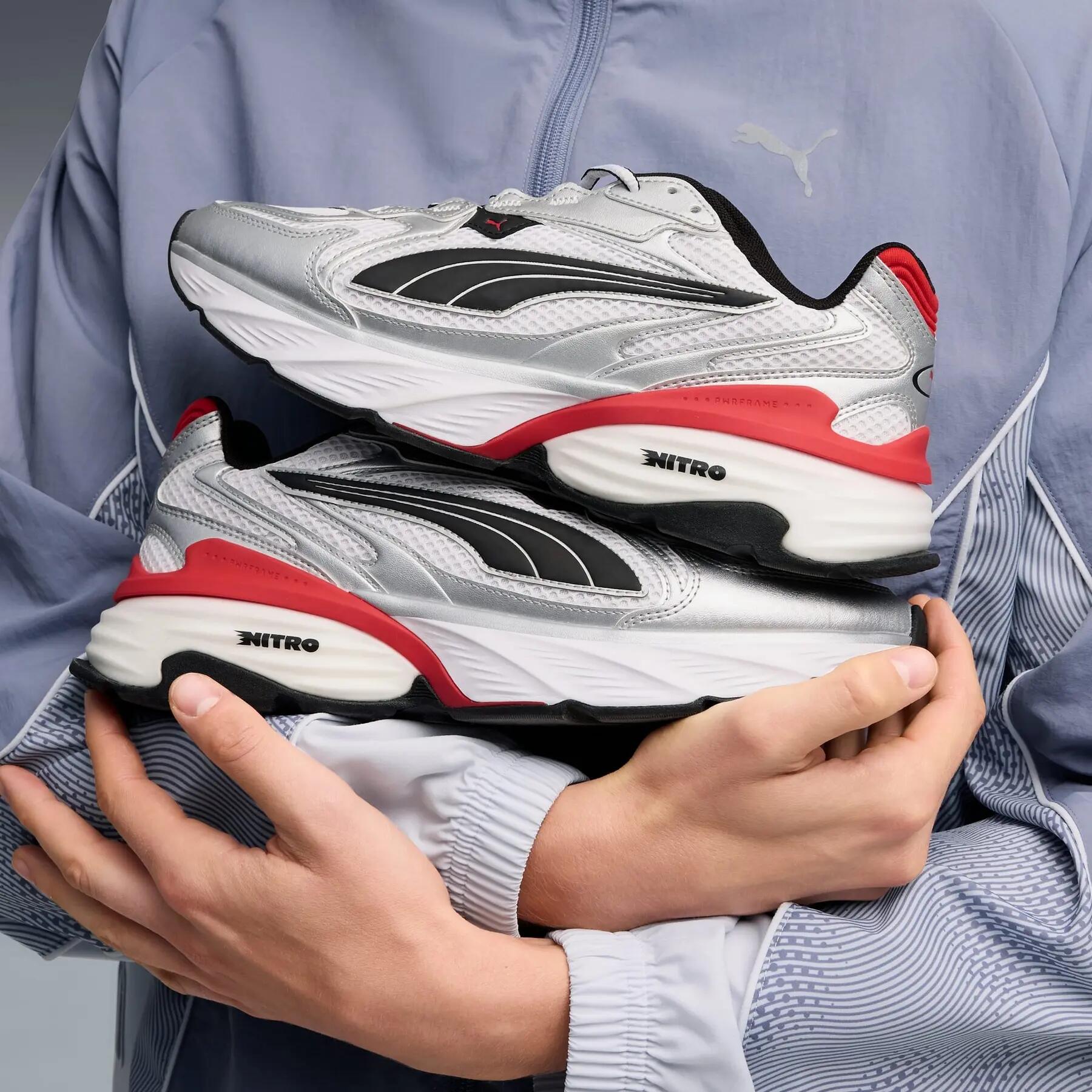 Scarpe sportive da uomo Puma FADE NITRO LS argento 40620312 r 46 7/8
