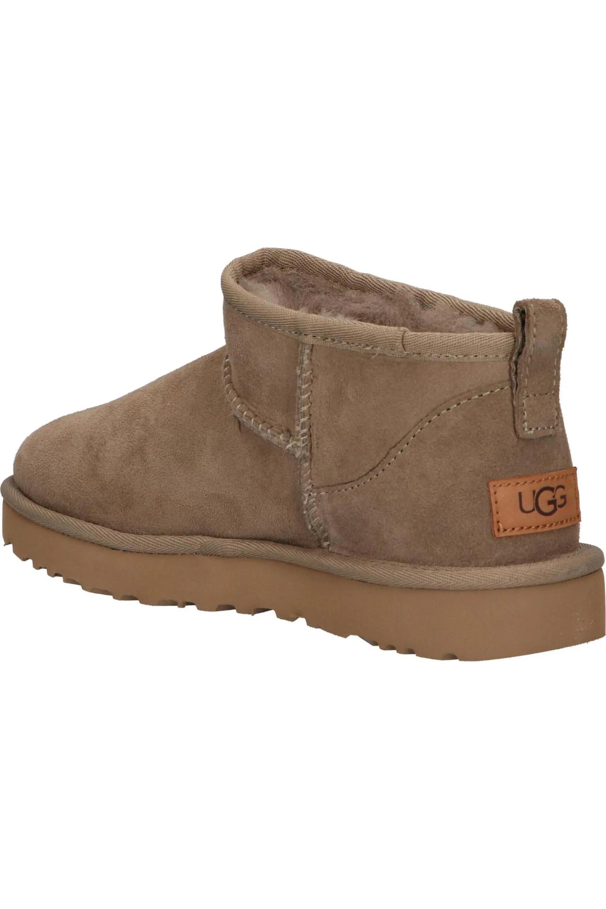 Shoes - City - Leather boots - Velour/nubuck, Classic Ultra Mini - Olive 5/5