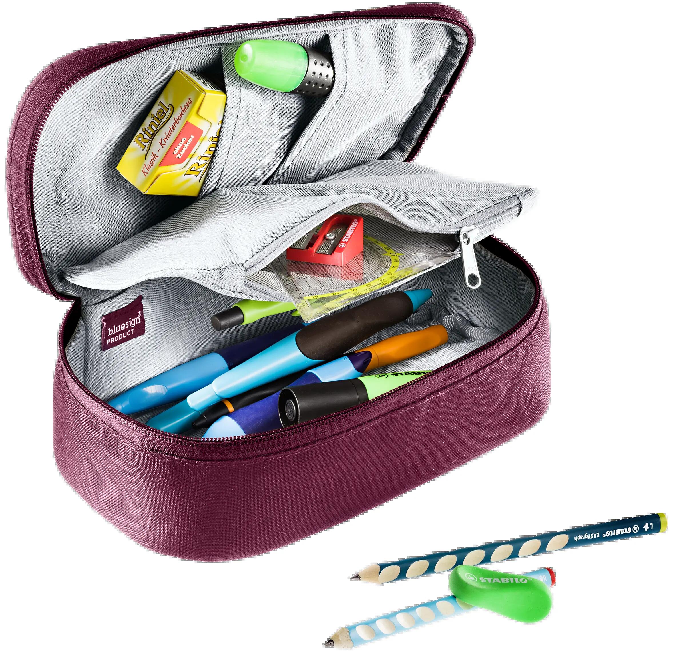 Kinder - Schulrucksäcke - Federmäppchen - schlicht - pencil case - cassis-dahlia 2/2