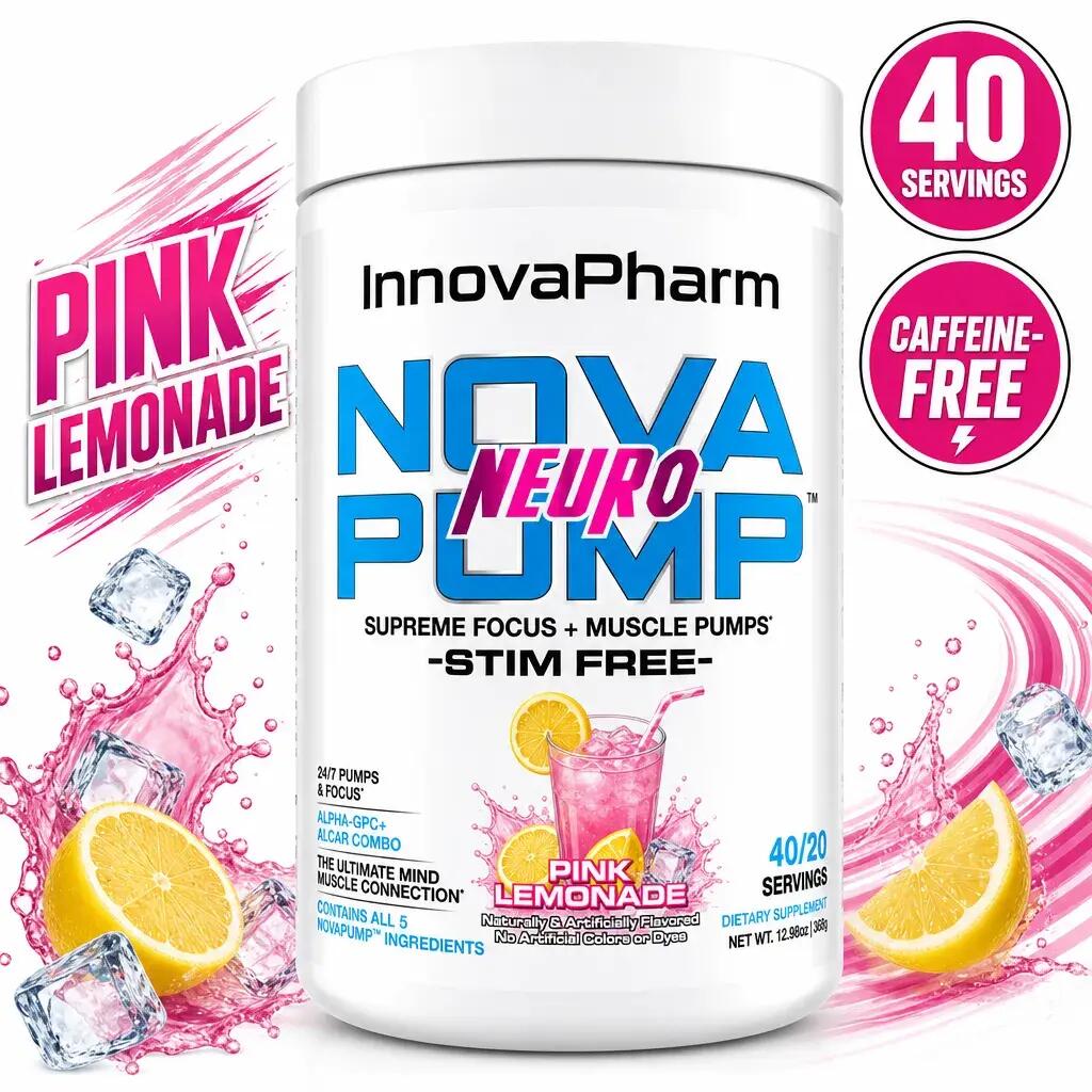 InnovaPharm Nova Pump Neuro 40/20 Servings Pink Lemonade
