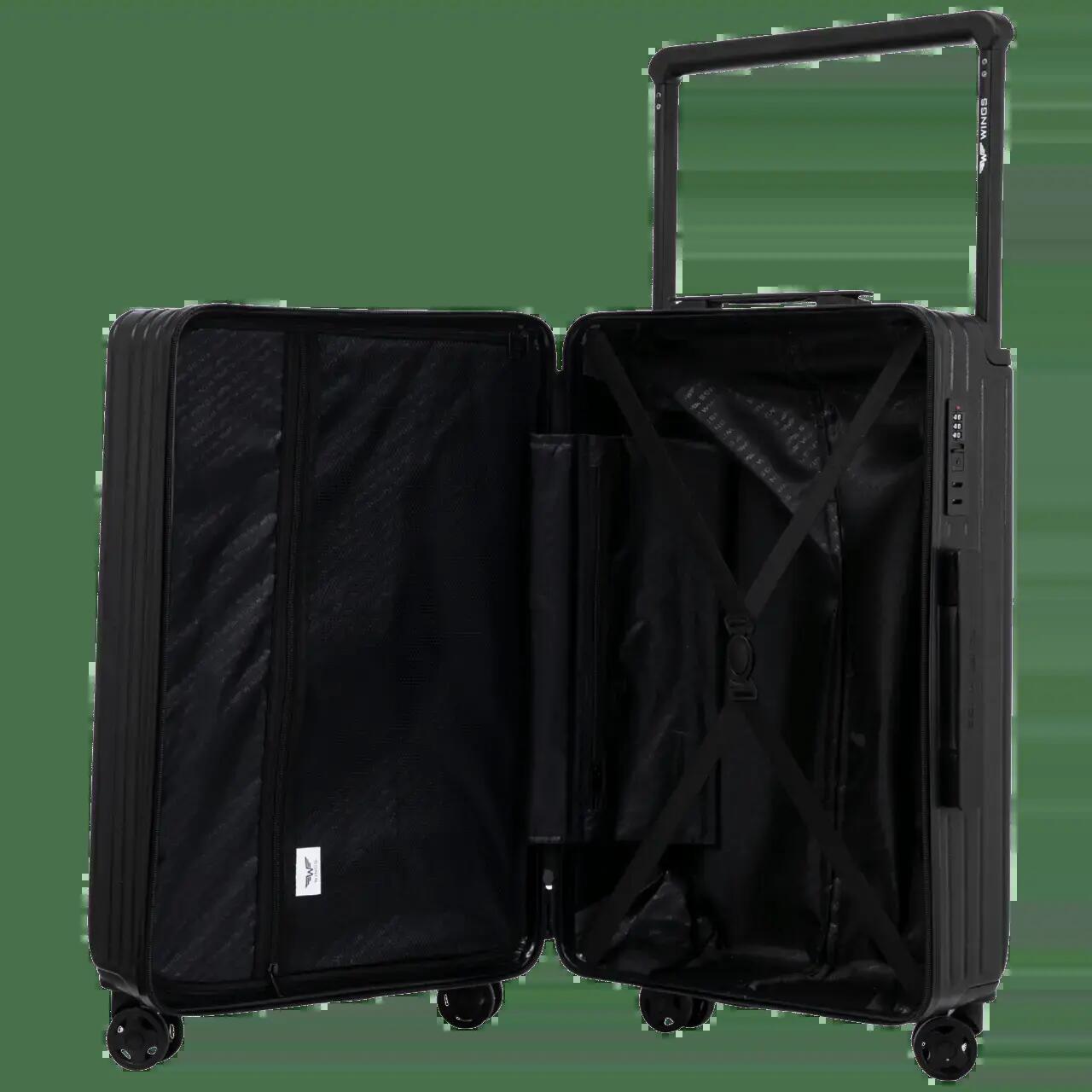 Ensemble de 3 valises Wings ABS+ personnalisées NOIR POPIERSIE 7/9