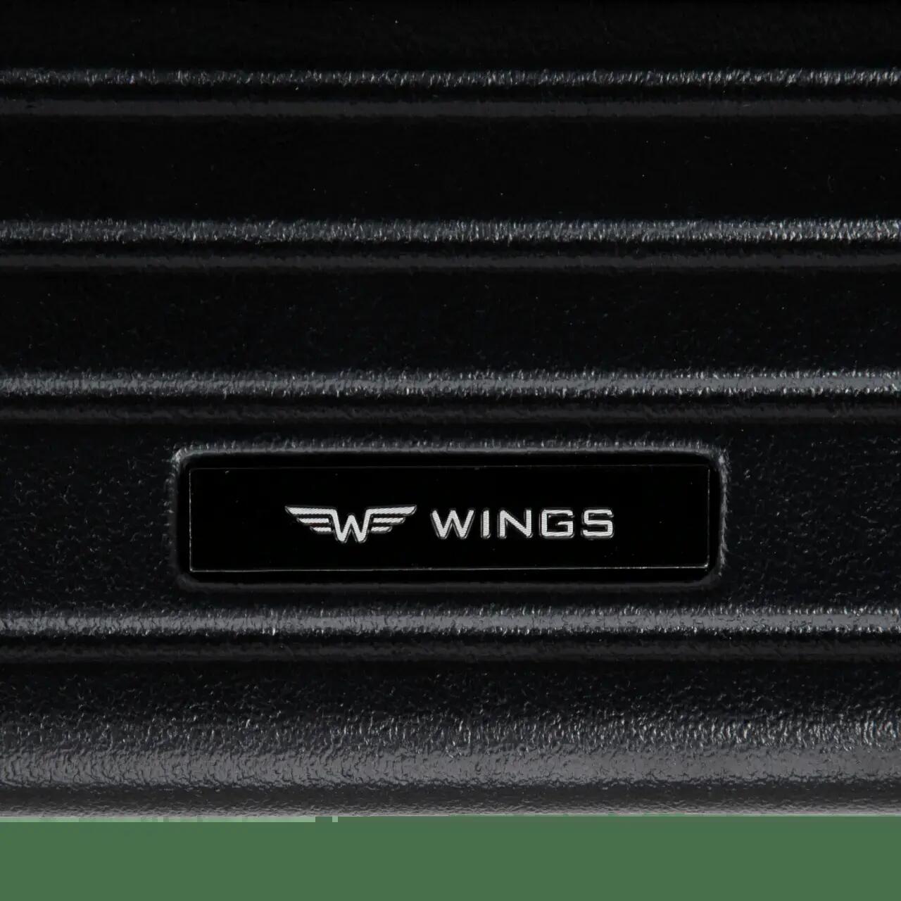 Ensemble de 3 valises Wings ABS+ personnalisées NOIR POPIERSIE 5/9