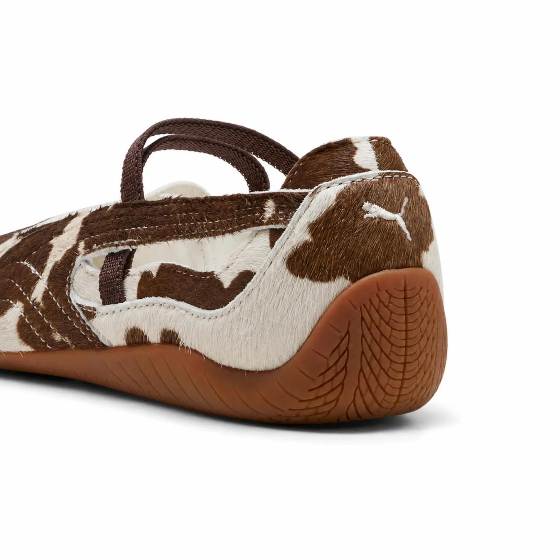 Sapatilhas de balé femininas Puma Speedcat, cor marrom, modelo 40778701, tamanho 6/7
