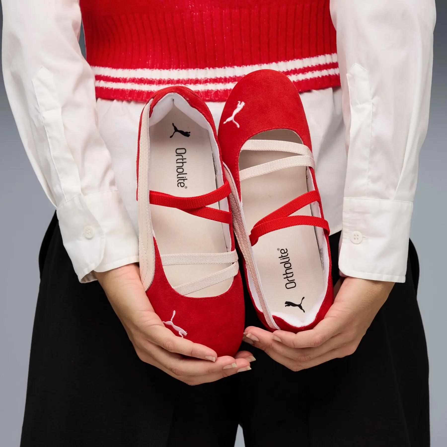 Sapatilhas de ballet femininas Puma SPEEDCAT vermelhas 40633407 tamanho 36 7/7
