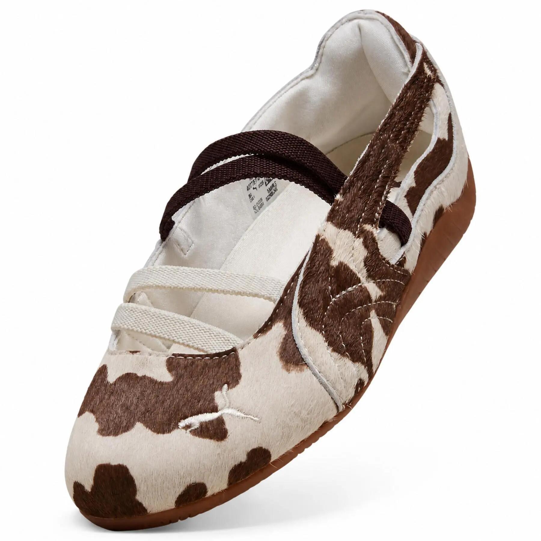 Sapatilhas de balé femininas Puma Speedcat, cor marrom, modelo 40778701, tamanho 5/7