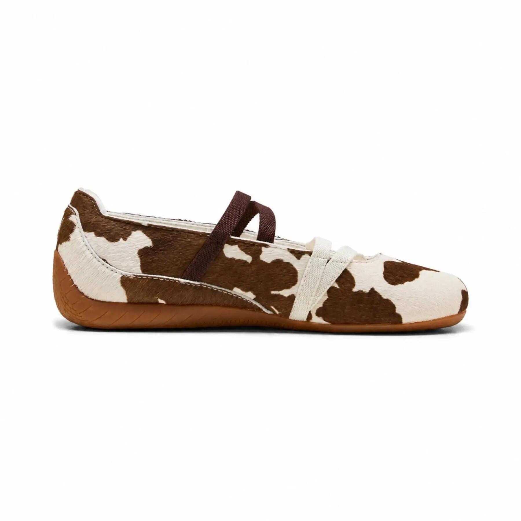 Sapatilhas de balé femininas Puma Speedcat, cor marrom, modelo 40778701, tamanho 4/7